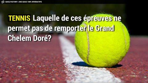 Question illustrée sur le tennis : laquelle de ces épreuves ne permet pas de remporter le Grand Chelem ?